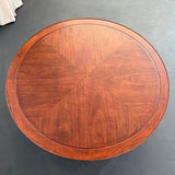 Mid-Century Modern Round Walnut Coffee Table By Lane "Copenhagen"