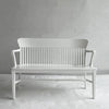 White Lacquered Industrial Oak Court Bench