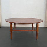Mid-Century Modern Round Walnut Coffee Table By Lane "Copenhagen"