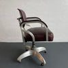 Industrial MId-Century Aluminum Leather Office Desk Chair By GoodForm