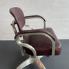 Industrial MId-Century Aluminum Leather Office Desk Chair By GoodForm