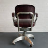 Industrial MId-Century Aluminum Leather Office Desk Chair By GoodForm