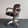 Industrial MId-Century Aluminum Leather Office Desk Chair By GoodForm