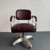 Industrial MId-Century Aluminum Leather Office Desk Chair By GoodForm