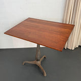 Early 20th Century Industrial Chestnut And Cast Iron Drafting Table