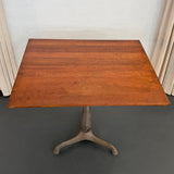 Early 20th Century Industrial Chestnut And Cast Iron Drafting Table