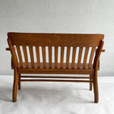 Industrial Oak Court Bench