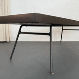 Mid-Century Modern Black Lacquered Slat Bench Coffee Table