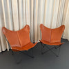 Pair Of Leather Butterfly Chairs By Jorge Ferrari-Hardoy For Knoll