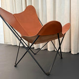 Pair Of Leather Butterfly Chairs By Jorge Ferrari-Hardoy For Knoll