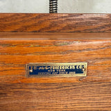 Large Industrial Adjustable Oak Artist Easel By E.H. & A.C. Friedrichs Co.