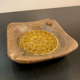 Italian Brutalist Art Pottery Ashtray By Aldo Londi For Bitossi