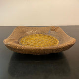 Italian Brutalist Art Pottery Ashtray By Aldo Londi For Bitossi