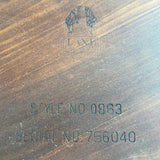Mid-Century Modern Round Walnut Coffee Table By Lane "Copenhagen"
