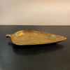 Mid-Century Modern Italian Gilt Art Pottery Leaf Tray