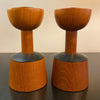 Scandinavian Modern Rosewood Candleholders By Laurids Lonborg