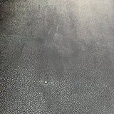 Italian Designer Tiered Black Lacquer Shagreen Leather Writing Desk