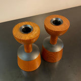 Scandinavian Modern Rosewood Candleholders By Laurids Lonborg