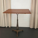 Early 20th Century Industrial Chestnut And Cast Iron Drafting Table