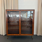 Danish Modern Rosewood Glass Front Display Cabinet Bookcase By Poul Hundevad
