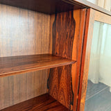 Danish Modern Rosewood Glass Front Display Cabinet Bookcase By Poul Hundevad