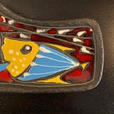 Italian Mid Century Art Pottery Fish Pin Tray By Fusco Amalfi