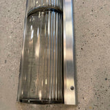 Art Deco Aluminum And Pyrex Glass Subway Light Covers
