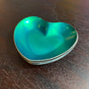 Trio Of Danish Modern Enameled Sterling Silver Metal Heart Dishes