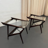 Pair Of Italian Mid-Century Modern Magazine Rack Side Tables By Ico Parisi