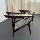 Pair Of Italian Mid-Century Modern Magazine Rack Side Tables By Ico Parisi