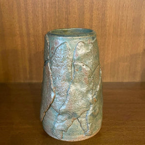 Mid-Century Modern Hand-Made Abstract Art Pottery Vase