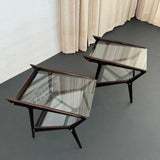 Pair Of Italian Mid-Century Modern Magazine Rack Side Tables By Ico Parisi