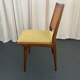 Set Of Six Mid-Century Modern Walnut And Cane Dining Chairs By DUX