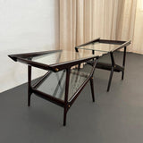 Pair Of Italian Mid-Century Modern Magazine Rack Side Tables By Ico Parisi