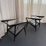 Pair Of Italian Mid-Century Modern Magazine Rack Side Tables By Ico Parisi