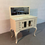 Antique Steel Apothecary Medicine Cabinet With Mirror