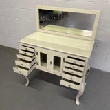 Antique Steel Apothecary Medicine Cabinet With Mirror