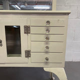 Antique Steel Apothecary Medicine Cabinet With Mirror