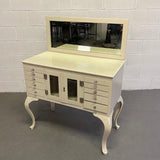 Antique Steel Apothecary Medicine Cabinet With Mirror