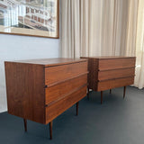 Pair Of Mid-Century Modern Walnut Dressers By Mel Smilow