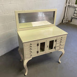 Antique Steel Apothecary Medicine Cabinet With Mirror