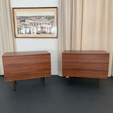 Pair Of Mid-Century Modern Walnut Dressers By Mel Smilow