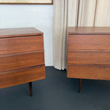 Pair Of Mid-Century Modern Walnut Dressers By Mel Smilow