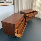 Pair Of Mid-Century Modern Walnut Dressers By Mel Smilow