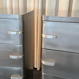 Streamlined Machine Age Brushed Steel Dresser By Norman Bel Geddes