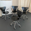 Arne Jacobsen Black Series 7 Swivel Adjustable Armchair Model 3217 Fritz Hansen