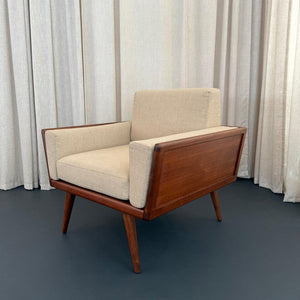 Mid-Century Modern Walnut Case Armchair By Mel Smilow