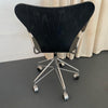 Arne Jacobsen Black Series 7 Swivel Adjustable Armchair Model 3217 Fritz Hansen