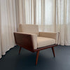 Mid-Century Modern Walnut Case Armchair By Mel Smilow