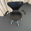Arne Jacobsen Black Series 7 Swivel Adjustable Armchair Model 3217 Fritz Hansen
